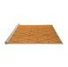 Sideview of Machine Washable Solid Orange Modern Area Rugs, wshurb1214org