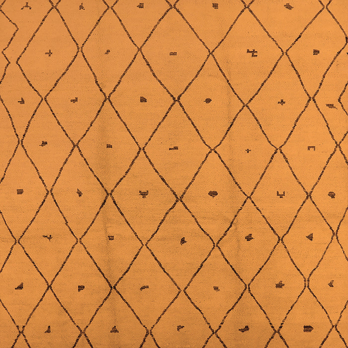 Square Machine Washable Solid Orange Modern Area Rugs, wshurb1214org