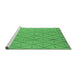 Sideview of Machine Washable Solid Emerald Green Modern Area Rugs, wshurb1214emgrn