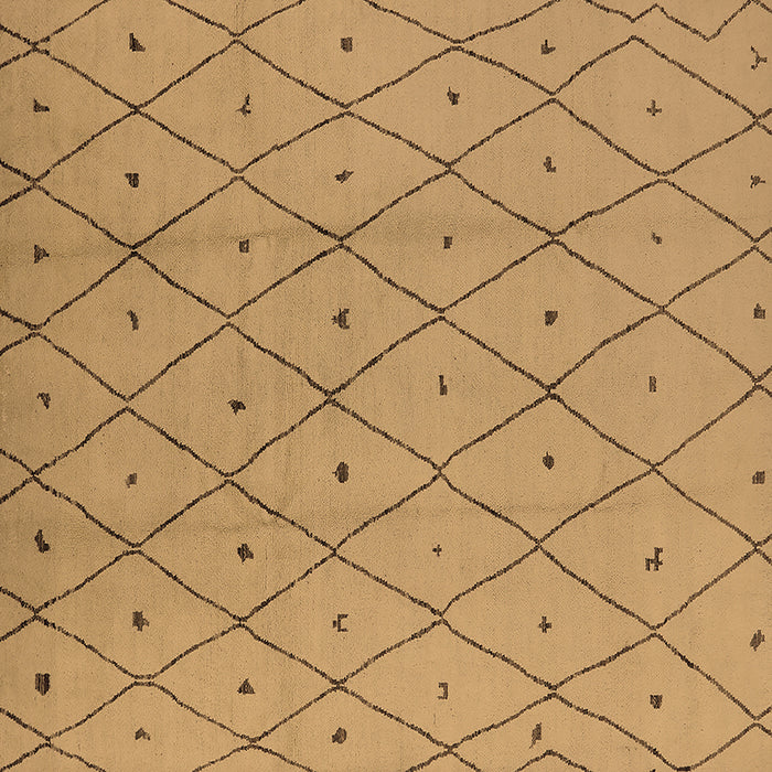 Square Machine Washable Solid Brown Modern Rug, wshurb1214brn