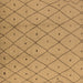 Square Machine Washable Solid Brown Modern Rug, wshurb1214brn