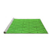 Sideview of Machine Washable Solid Green Modern Area Rugs, wshurb1214grn