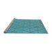 Sideview of Machine Washable Solid Light Blue Modern Rug, wshurb1214lblu