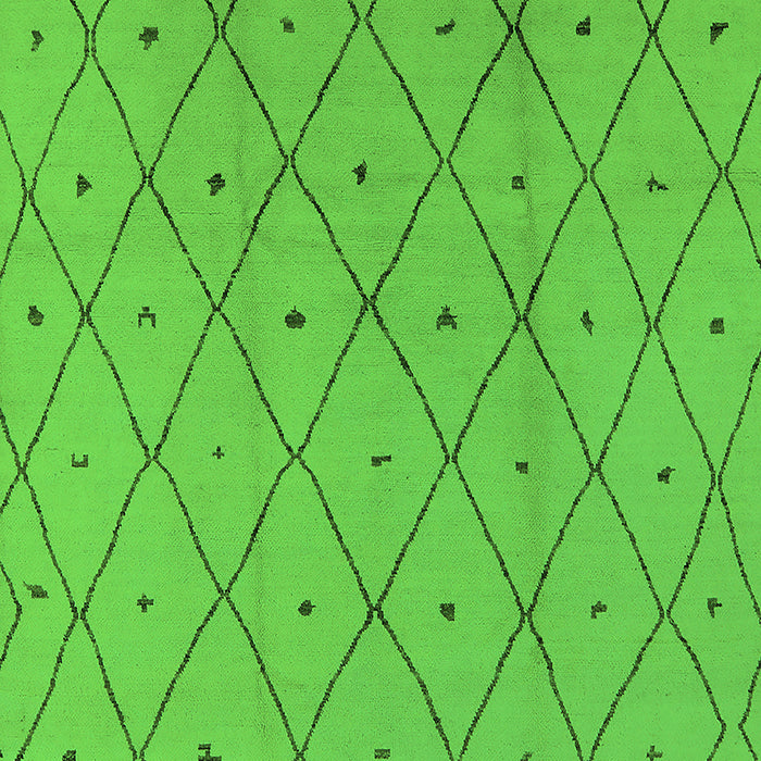 Machine Washable Solid Green Modern Area Rugs, wshurb1214grn