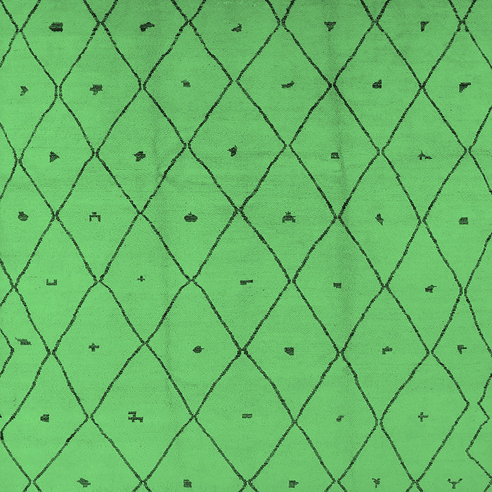 Square Solid Emerald Green Modern Rug, urb1214emgrn