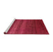 Sideview of Machine Washable Industrial Modern Red Rug, wshurb1215