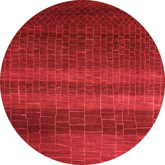 Round Solid Orange Modern Rug, urb1215org