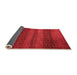 Sideview of Solid Orange Modern Rug, urb1215org