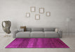 Machine Washable Solid Purple Modern Area Rugs in a Living Room, wshurb1215pur