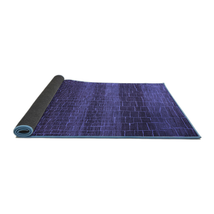 Sideview of Solid Blue Modern Rug, urb1215blu