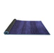 Sideview of Solid Blue Modern Rug, urb1215blu