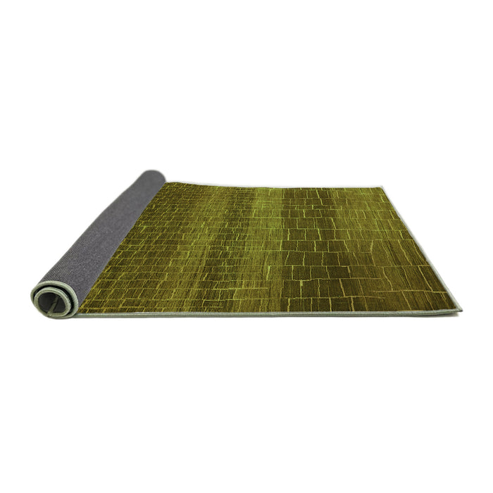 Sideview of Solid Green Modern Rug, urb1215grn