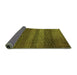 Sideview of Solid Green Modern Rug, urb1215grn