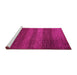 Sideview of Machine Washable Solid Pink Modern Rug, wshurb1215pnk