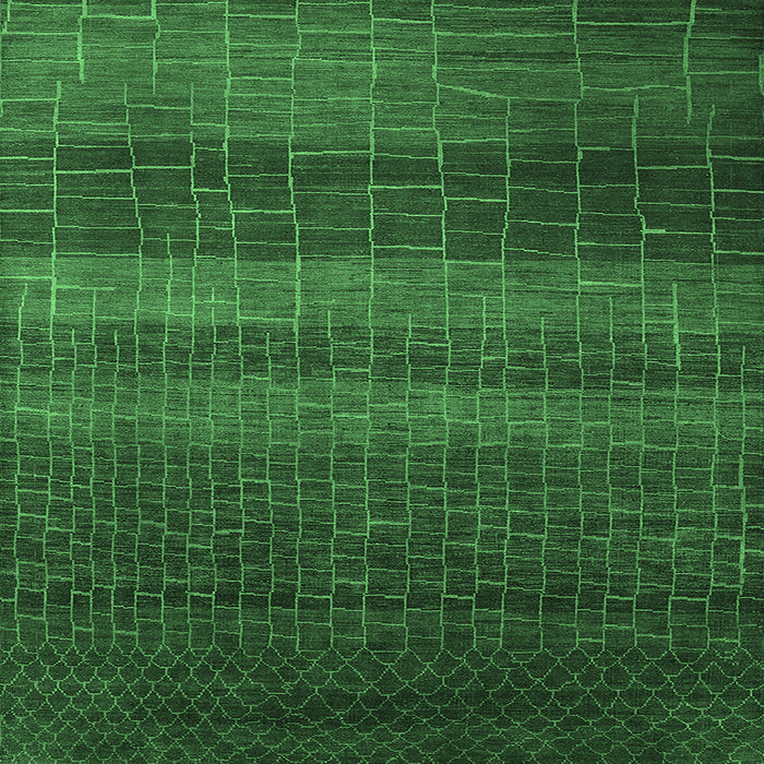 Square Machine Washable Solid Emerald Green Modern Area Rugs, wshurb1215emgrn