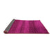 Sideview of Solid Pink Modern Rug, urb1215pnk