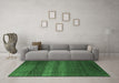 Machine Washable Solid Emerald Green Modern Area Rugs in a Living Room,, wshurb1215emgrn