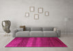 Machine Washable Solid Pink Modern Rug in a Living Room, wshurb1215pnk
