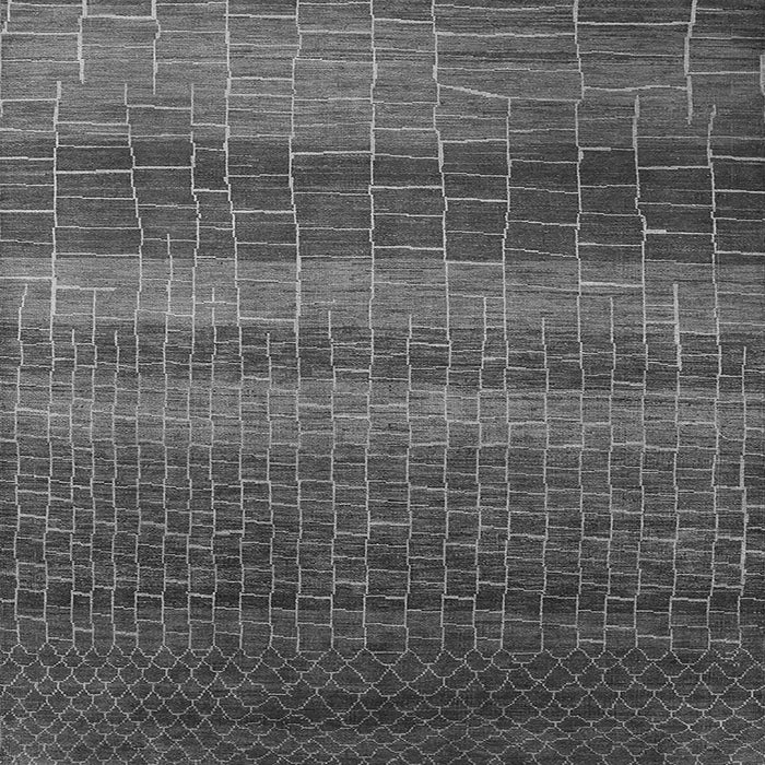 Square Machine Washable Solid Gray Modern Rug, wshurb1215gry