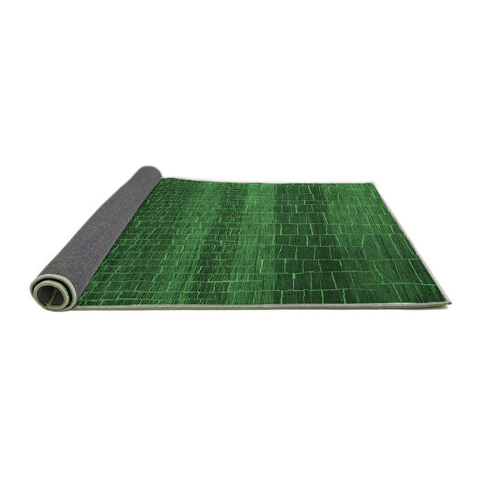 Sideview of Solid Emerald Green Modern Rug, urb1215emgrn