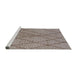 Sideview of Machine Washable Industrial Modern Dark Almond Brown Rug, wshurb1216