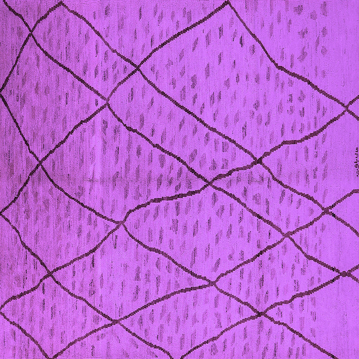 Square Solid Purple Modern Rug, urb1216pur