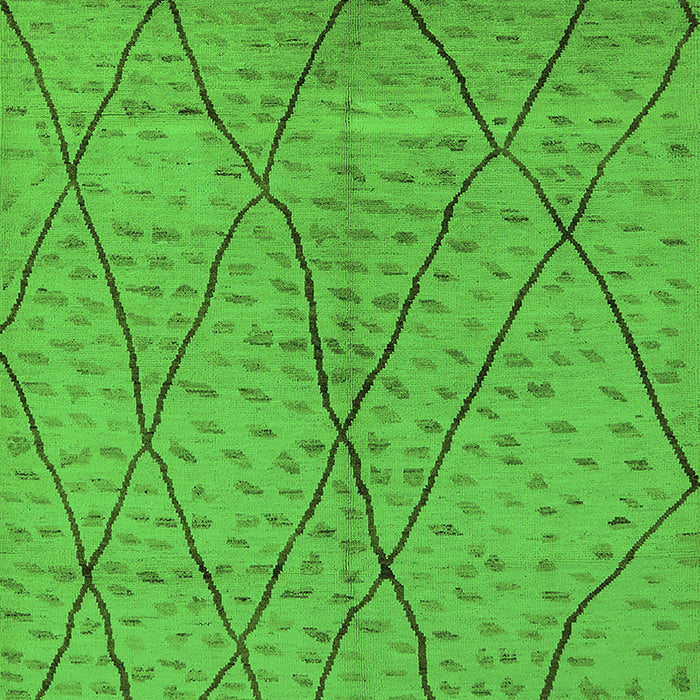 Machine Washable Solid Green Modern Area Rugs, wshurb1216grn