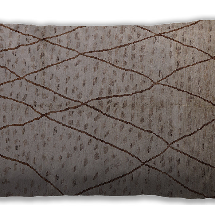 Mid-Century Modern Urban Dark Almond Brown Lumbar Throw Pillow, 13 inch by 19 inch, lburb1216