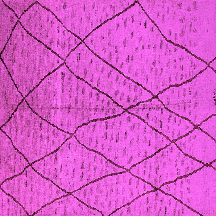 Square Solid Pink Modern Rug, urb1216pnk