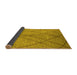 Sideview of Solid Yellow Modern Rug, urb1216yw