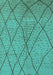 Machine Washable Solid Turquoise Modern Area Rugs, wshurb1216turq