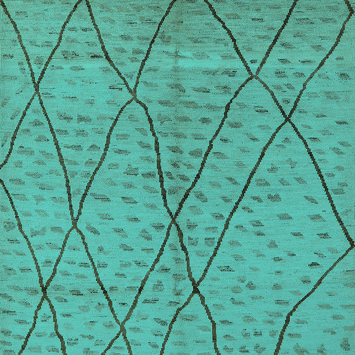 Machine Washable Solid Turquoise Modern Area Rugs, wshurb1216turq