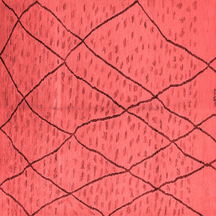 Machine Washable Solid Red Modern Rug, wshurb1216red