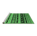 Sideview of Machine Washable Solid Emerald Green Modern Area Rugs, wshurb1217emgrn