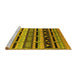 Sideview of Machine Washable Solid Yellow Modern Rug, wshurb1217yw