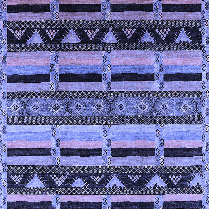 Machine Washable Solid Blue Modern Rug, wshurb1217blu