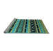 Sideview of Machine Washable Solid Light Blue Modern Rug, wshurb1217lblu