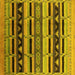 Square Machine Washable Solid Yellow Modern Rug, wshurb1217yw