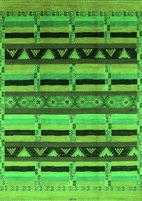 Solid Green Modern Rug, urb1217grn