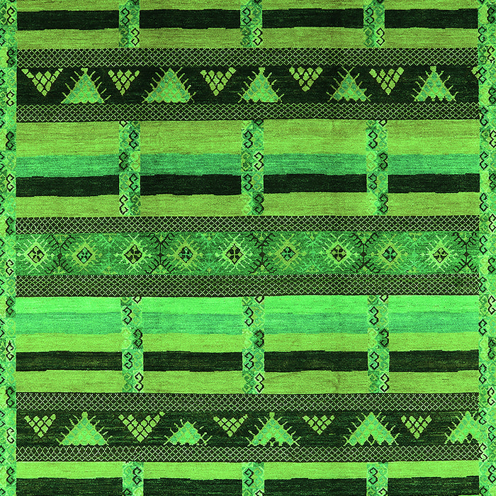 Solid Green Modern Rug, urb1217grn