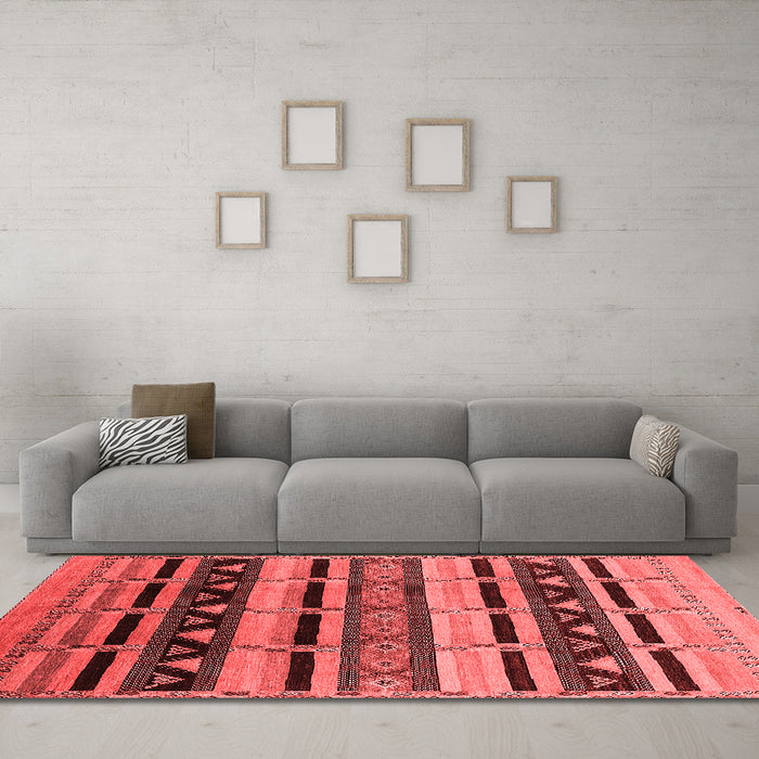 Modern Red Washable Rugs