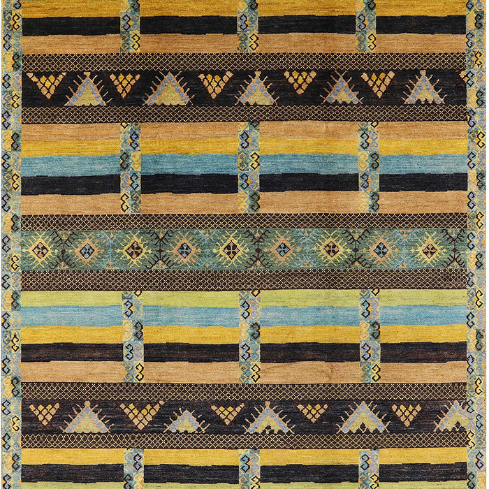 Mid-Century Modern Dark Brown Solid Rug, urb1217