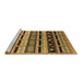 Sideview of Machine Washable Solid Brown Modern Rug, wshurb1217brn