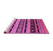 Sideview of Machine Washable Solid Pink Modern Rug, wshurb1217pnk