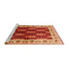 Sideview of Machine Washable Industrial Modern Orange Rug, wshurb1218