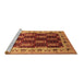 Sideview of Machine Washable Oriental Brown Traditional Rug, wshurb1218brn