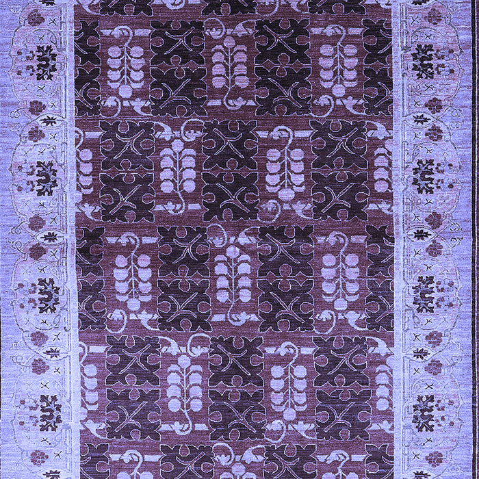 Machine Washable Oriental Blue Traditional Rug, wshurb1218blu