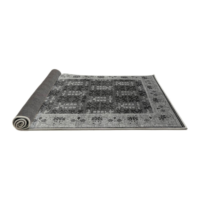 Sideview of Oriental Gray Traditional Rug, urb1218gry