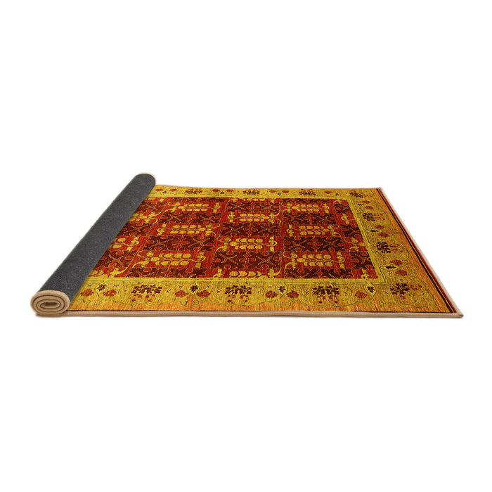 Sideview of Oriental Yellow Traditional Rug, urb1218yw