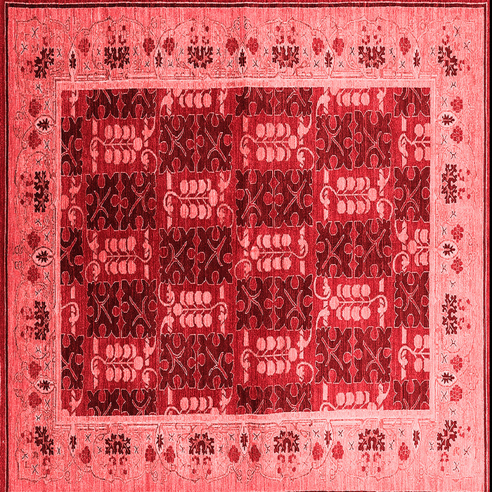 Machine Washable Oriental Red Traditional Rug, wshurb1218red